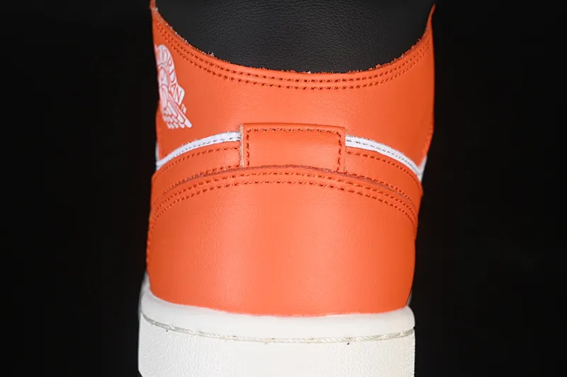 All categories Air Jordan Jordan series basketball shoes Air Jordan 1 Mid Air Jordan 1 Mid AJ1 Joe 1 black and white orange mid-top cultural and casual sneakers DQ8426-801